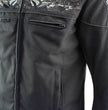Milwaukee Leather Men's Vengeance Black Armored Textile Motorcycle Jacket with Skull Embroidery - MPM17019