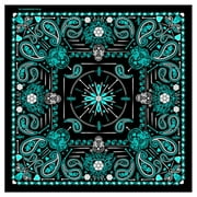 Hot Leathers BAB1072 Ladies Blue Paisley Skulls Bandana