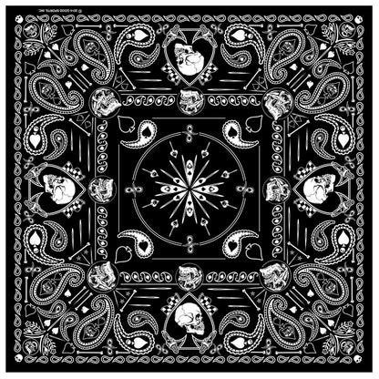 Hot Leathers BAB1075 Spade Skull Paisley Bandana