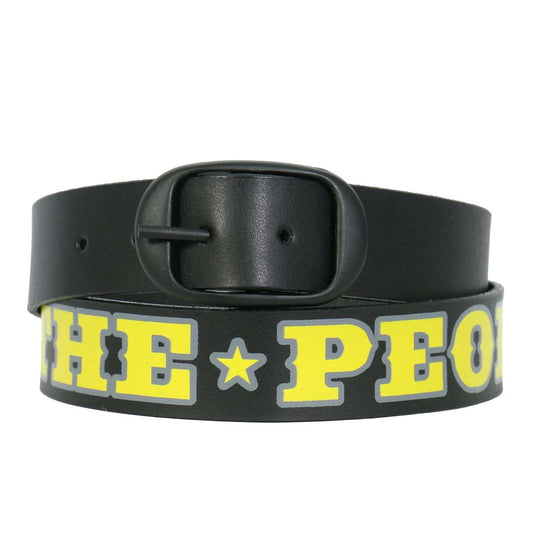 Hot Leathers BLA1136 We The People Black And Yellow Leather Belt