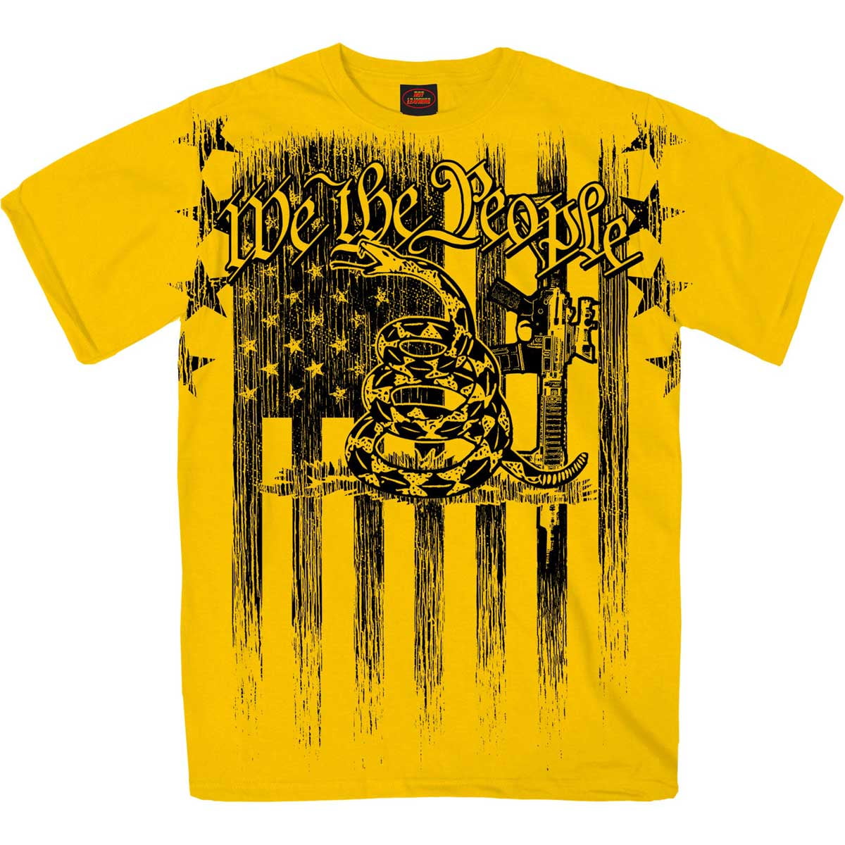 Hot Leathers GMD1507 Men's Yellow We The People Are Pissed Off T-Shirt