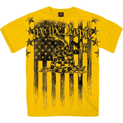 Hot Leathers GMD1507 Men's Yellow We The People Are Pissed Off T-Shirt