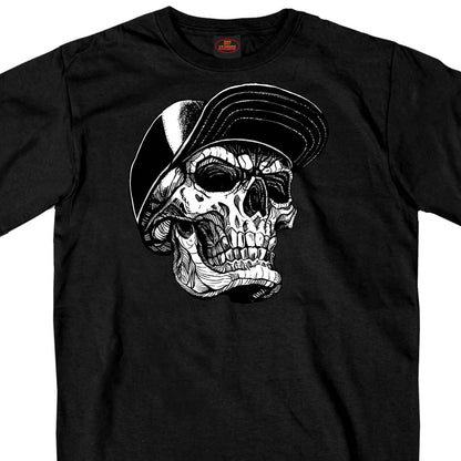 Hot Leathers GMS1465 Men's Black 'Snapback Skull' T-Shirt