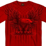 Hot Leathers GMS1482 Men’s Short Sleeve Upwing Eagle Red Cardinal T-Shirt