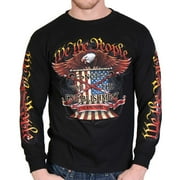 Hot Leathers GMS2358 Men’s ‘We the People’ Long Sleeve Black Shirt