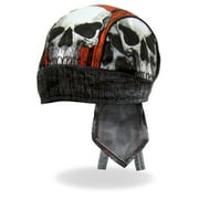 Hot Leathers HWH1098 Jumbo Skull Headwrap