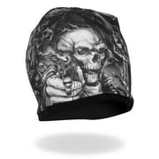 Hot Leathers KHC1037 Smoking Gun Skull Soft Beanie