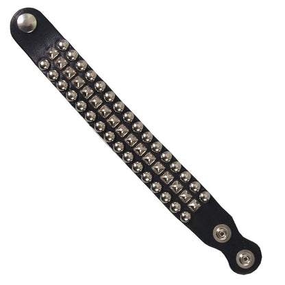 Hot Leathers Leather Wrist Band with Studs WBA1004