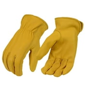 M-Boss Motorcycle Apparel BOS37550 Men's Yellow Full Grain Deerskin Gloves