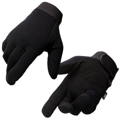 Milwaukee Leather SH44612 Men's Black Textile Mesh Gel Palm Motorcycle Mechanics Hand Gloves W/ Amara Cloth Bottom