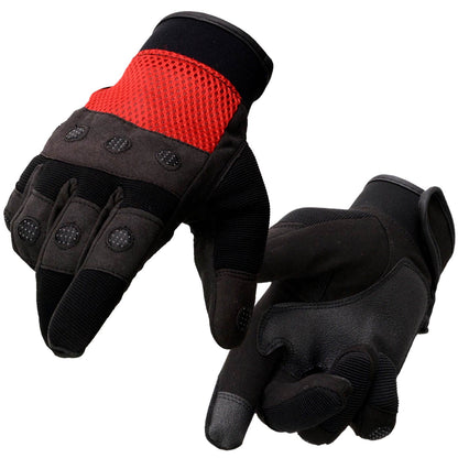 Milwaukee Leather SH76102 Men's Black and Red Textile Mesh Motorcycle Mechanics Hand Gloves W/ Amara Cloth Bottom