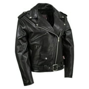 Milwaukee Leather USA MADE MLJKL5004 Women's Black 'The Flaunt' Premium Classic Motorcycle Style Leather Jacket