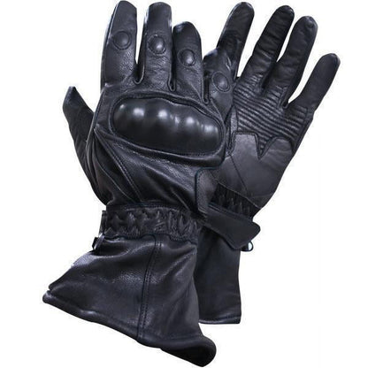 Xelement XG815 Men's Black Leather Motorcycle Winter Gloves