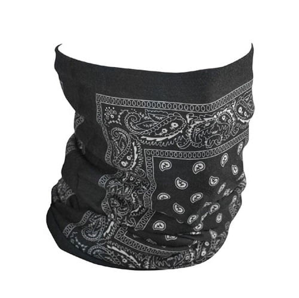 ZanHeadgear TF101 Motley Tube Fleece Lined Black Paisley