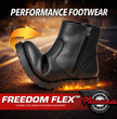 MMCC Men’s Kick Start 7” Black Top Grain Leather Motorcycle Boots - Dual YKK Zippers, Freedom Flex Toe - MBM9009