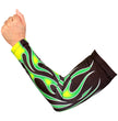 Hot Leathers ARM1006 Flames Green Arm Sleeve
