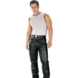 Milwaukee Leather LKM5716 Men's Classic Black Premium Leather Fitted Casual Biker Leather Pants