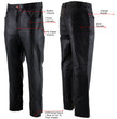 Milwaukee Leather LKM5716 Men's Classic Black Premium Leather Fitted Casual Biker Leather Pants