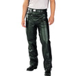 Milwaukee Leather LKM5716 Men's Classic Black Premium Leather Fitted Casual Biker Leather Pants