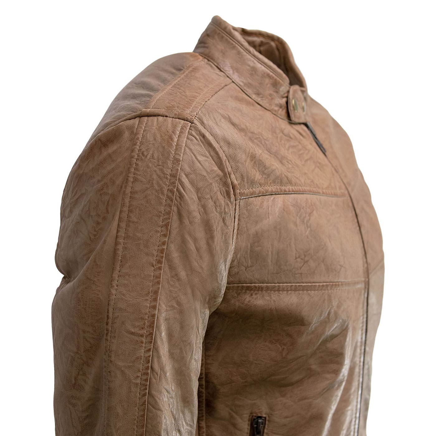 Milwaukee Leather SFM1835 Men's Saddle 'Cafe Racer' Leather Jacket