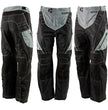 Milwaukee Leather MPM5730 Men's Black and Grey Tri-Tex Fabric Motorcycle Rider Pants w/ CE Armor Protection