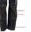 Milwaukee Leather MPM5730 Men's Black and Grey Tri-Tex Fabric Motorcycle Rider Pants w/ CE Armor Protection