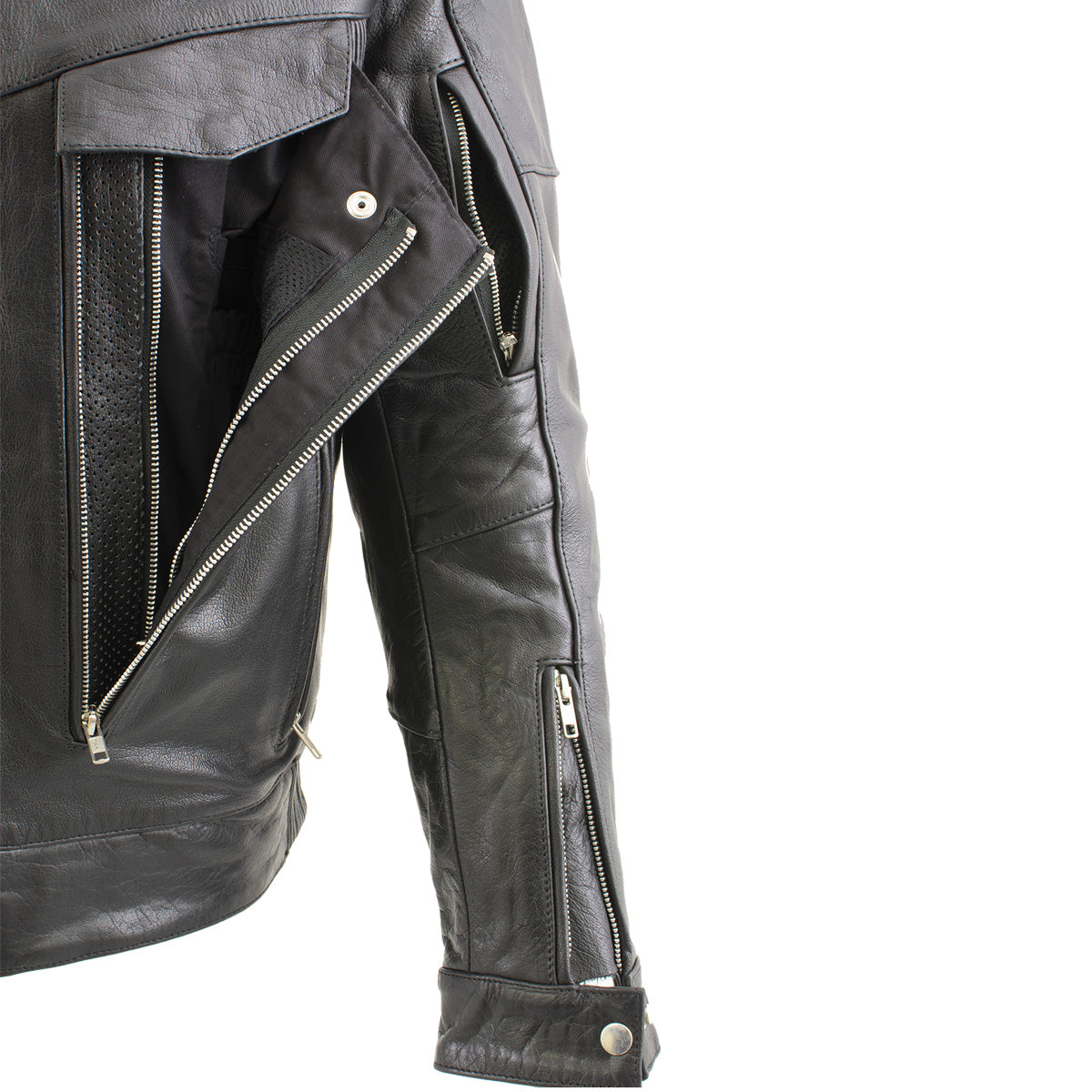 Milwaukee Leather LKM1700 Men's Premium Black Buffalo Leather