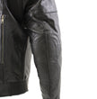 Milwaukee Leather LKM1700 Men's Premium Black Buffalo Leather Cruiser Motorcycle Jacket with CE Armort Protection