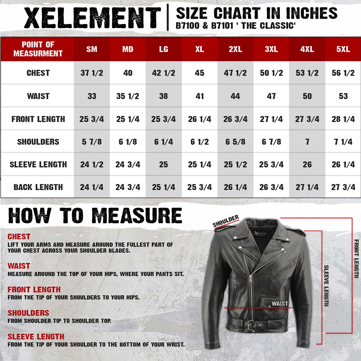 Xelement B7101 Men's 'Classic Armored' Black High-Grade Leather Motorcycle Biker Jacket with X-Armor Protection