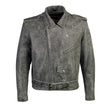 Milwaukee Leather LKM17001 Men's Classic Distressed Gray Motorcycle Leather Riders Jacket