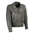 Milwaukee Leather LKM17001 Men's Classic Distressed Gray Motorcycle Leather Riders Jacket