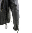 Milwaukee Leather LKM17002 Men's Premium Top Grade Black Leather Motorcycle Riders Jacket w/  Zip-Out Lining