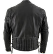 Milwaukee Leather LKM17002 Men's Premium Top Grade Black Leather Motorcycle Riders Jacket w/  Zip-Out Lining