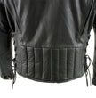 Milwaukee Leather LKM17002 Men's Premium Top Grade Black Leather Motorcycle Riders Jacket w/  Zip-Out Lining