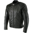 Milwaukee Leather LKM7005 Men's Premium Black Leather Racer Style Motorcycle Jacket with CE Armor