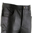 Milwaukee Leather LKM5716 Men's Classic Black Premium Leather Fitted Casual Biker Leather Pants