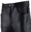 Milwaukee Leather LKM5716 Men's Classic Black Premium Leather Fitted Casual Biker Leather Pants