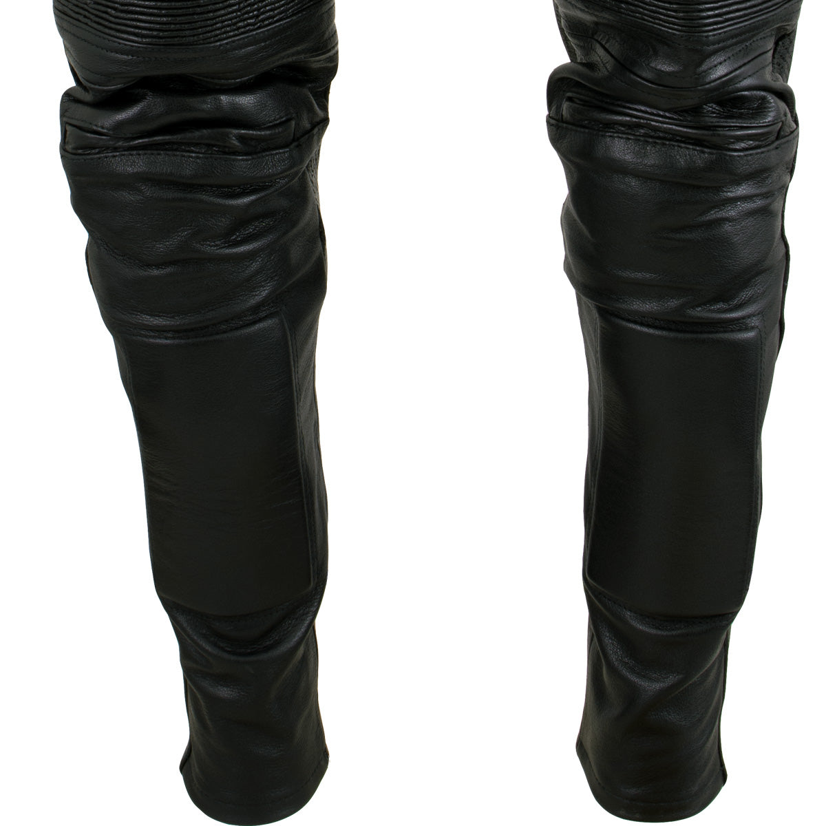 Xelement B7466 Men's 'The Racer' Black Cowhide Leather Racing Pants with X-Armor Protection