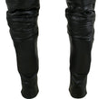 Milwaukee Leather LKM5713 Men's Premium Black Cowhide Leather Racing Pants w/ CE Armor Knee Protection