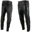 Milwaukee Leather LKM5713 Men's Premium Black Cowhide Leather Racing Pants w/ CE Armor Knee Protection