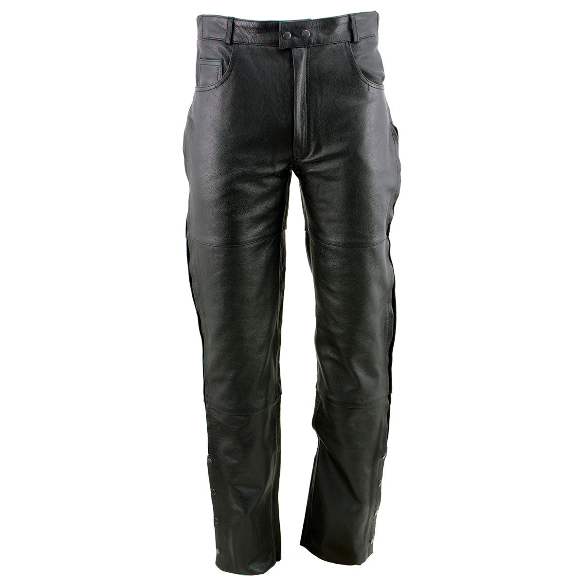 Milwaukee Leather LKM5726 Men's Black Premium Leather Motorcycle