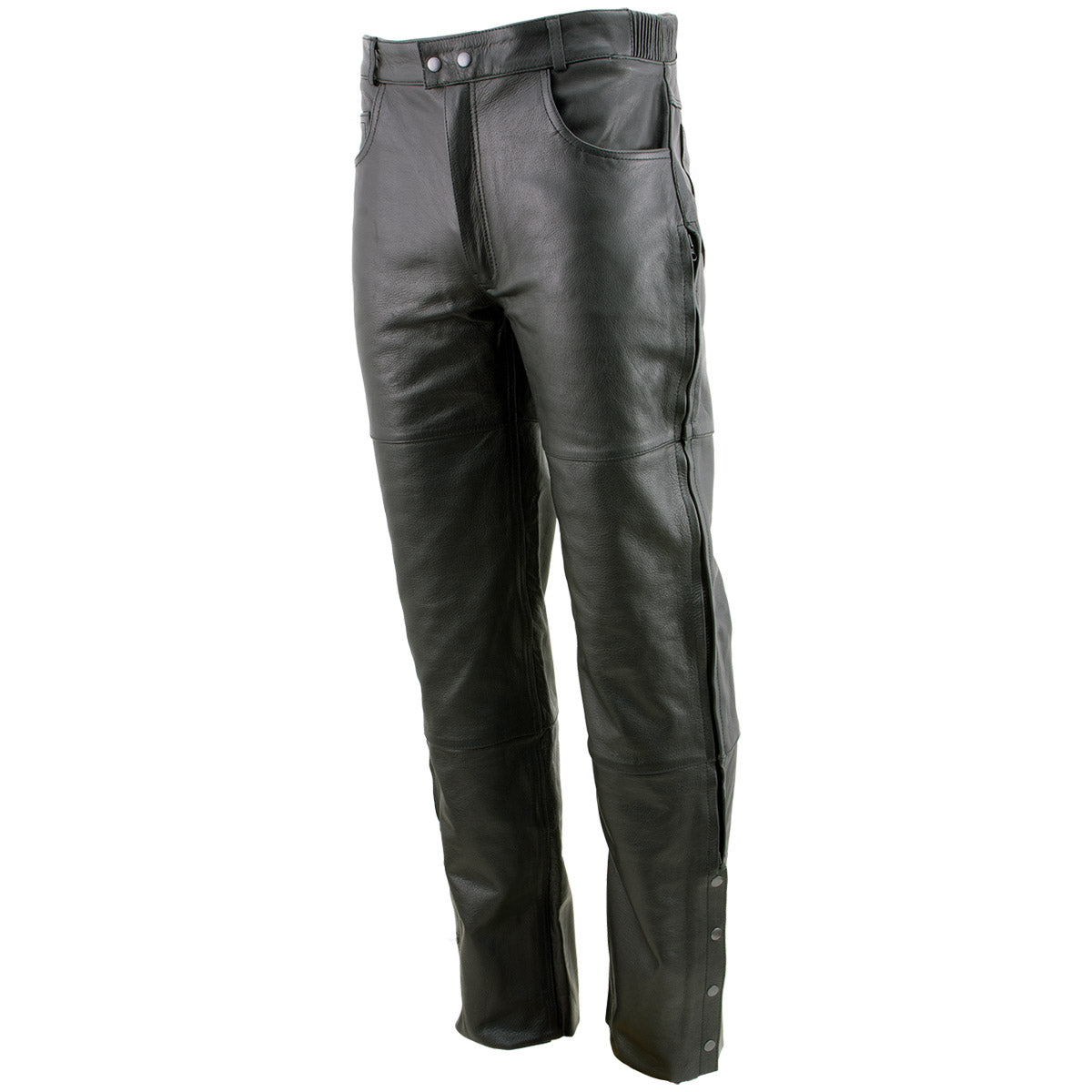 Milwaukee Leather LKM5726 Men's Black Premium Leather Motorcycle