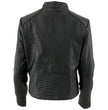 Milwaukee Leather LKL2735 Women's Black Premium Leather Scuba Style Biker Jacket w/ Mandarin Collar
