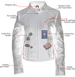 Milwaukee Leather LKL2735 Women's Black Premium Leather Scuba Style Biker Jacket w/ Mandarin Collar