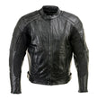 Milwaukee Leather LKM17007 Men's Premium Black Leather Motorcycle Bikers Rider Jacket w/ CE Armor