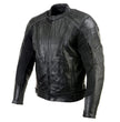 Milwaukee Leather LKM17007 Men's Premium Black Leather Motorcycle Bikers Rider Jacket w/ CE Armor