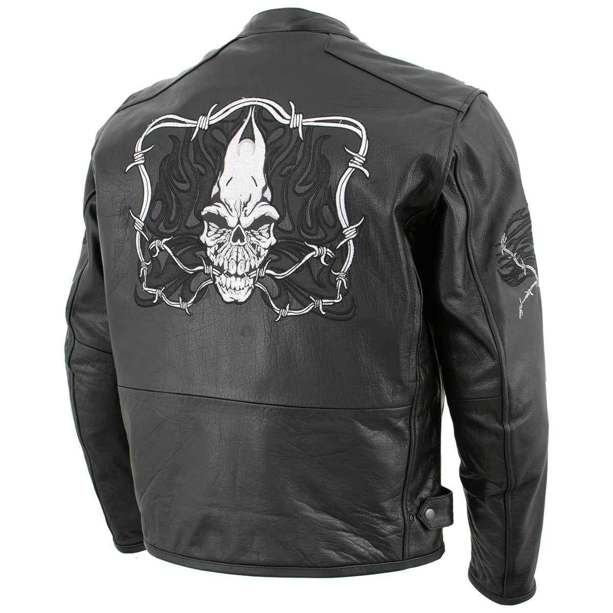 Milwaukee Leather LKM17008 Men's Premium Black Reflective Skulls
