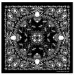 Hot Leathers BAB1039 Black Paisley Skull Bandana