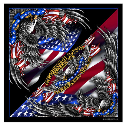 Hot Leathers BAB1044 Patriotic Upwing Bandana