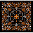Hot Leathers BAB1069 Orange Paisley Skulls Bandana